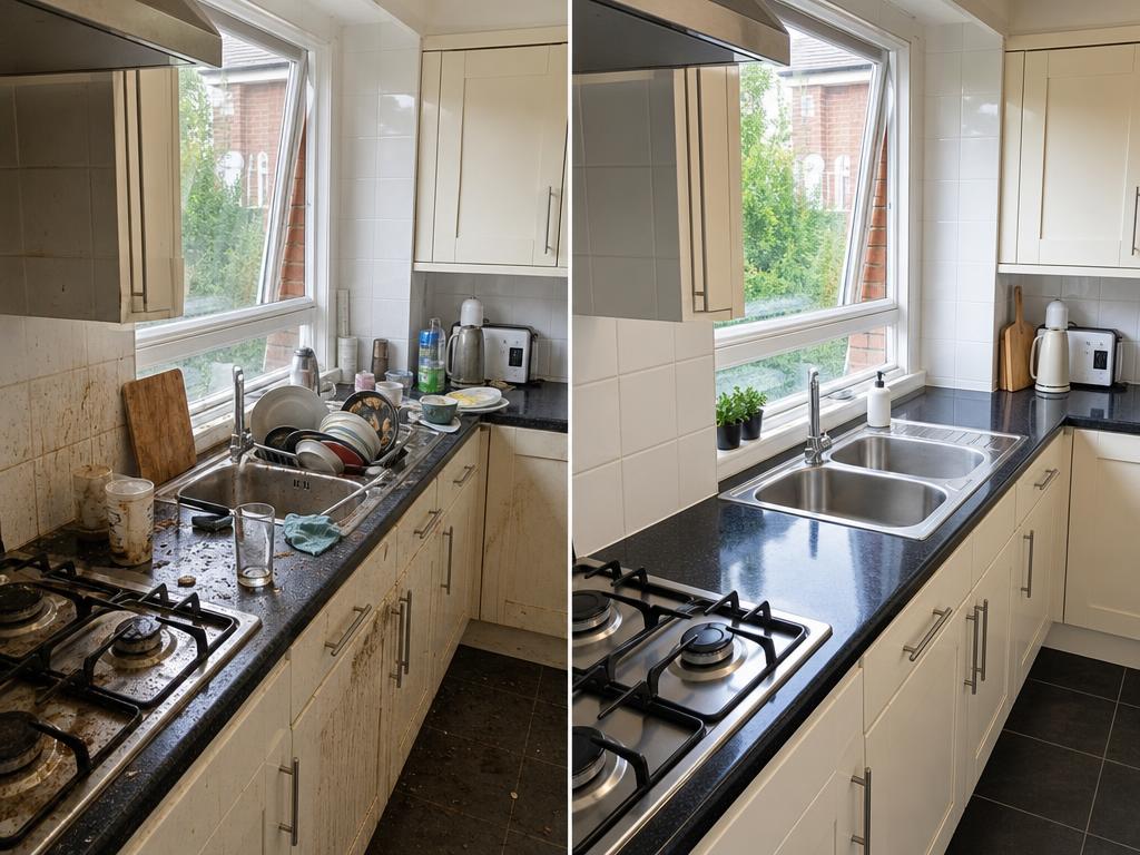 Kitchen transformation before and after